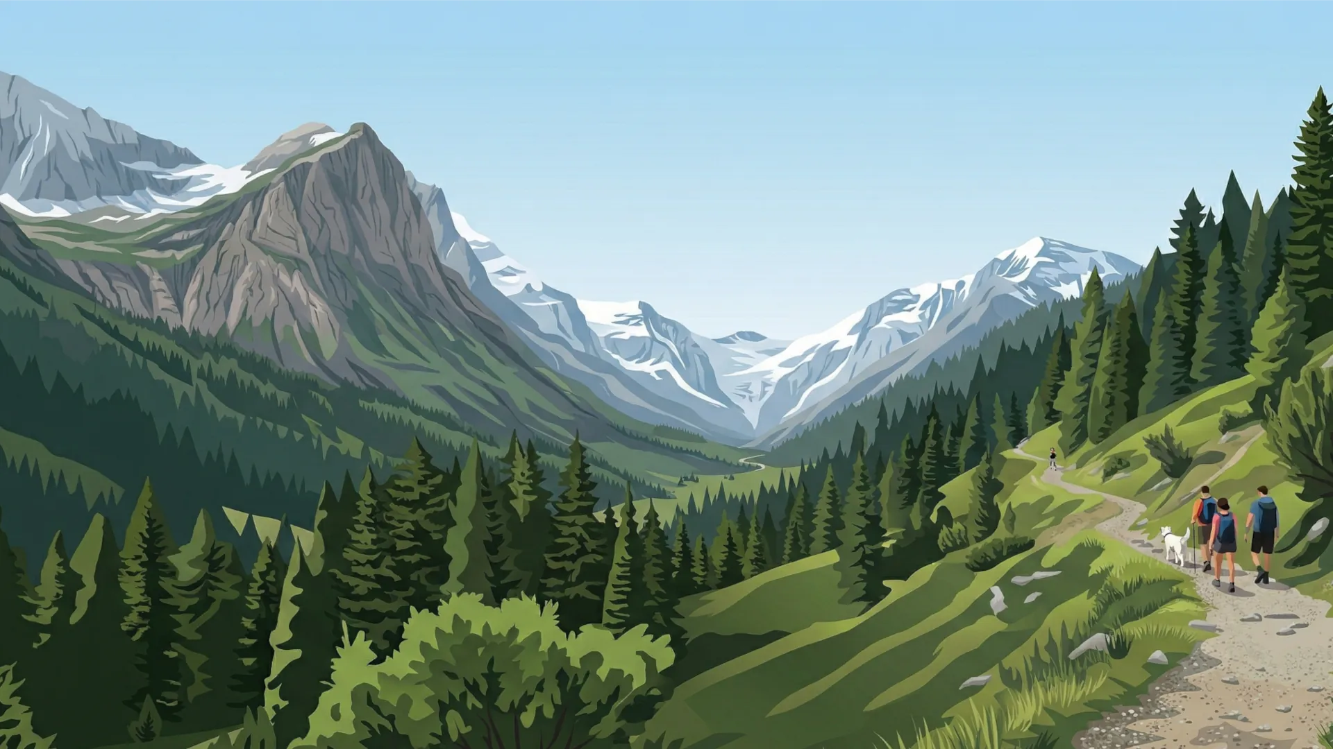 Krásná příroda a hory v ČR